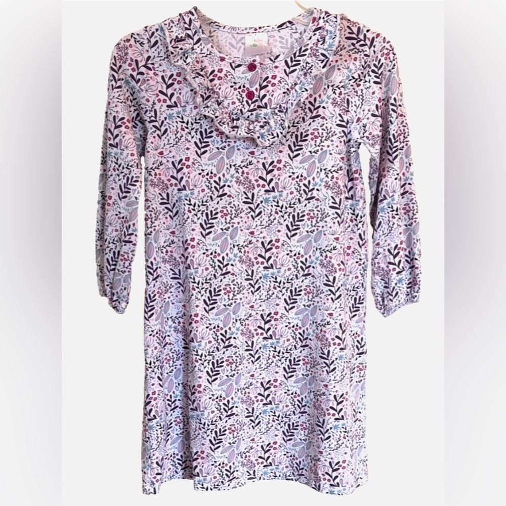 Stitchy Fish Girls Floral Tunic Dress Size 10 Long Sleeve Boutique Dress